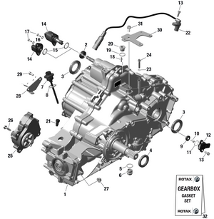 01- Rotax - Gearbox Assy And Drive Shaft - 686 818 - Tremec - 2nd Generation Schematic
