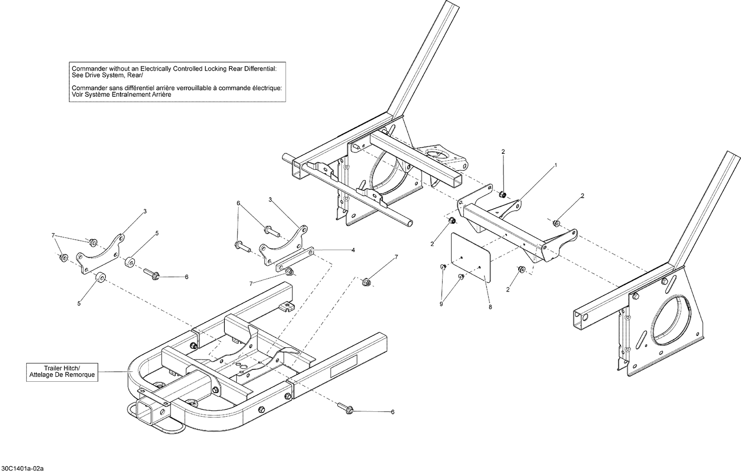 09- Frame - With Locking Rear Differential_30C1402a