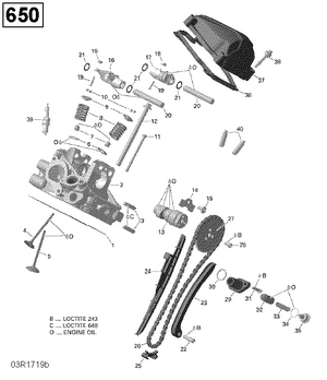 01- Cylinder Head, Rear - 650 Efi Schematic