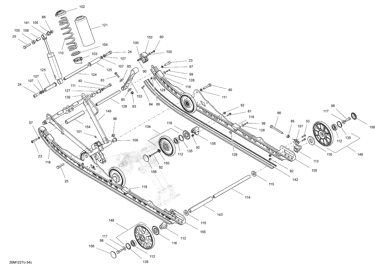 08- Rear Suspension Base 137, Front Arm