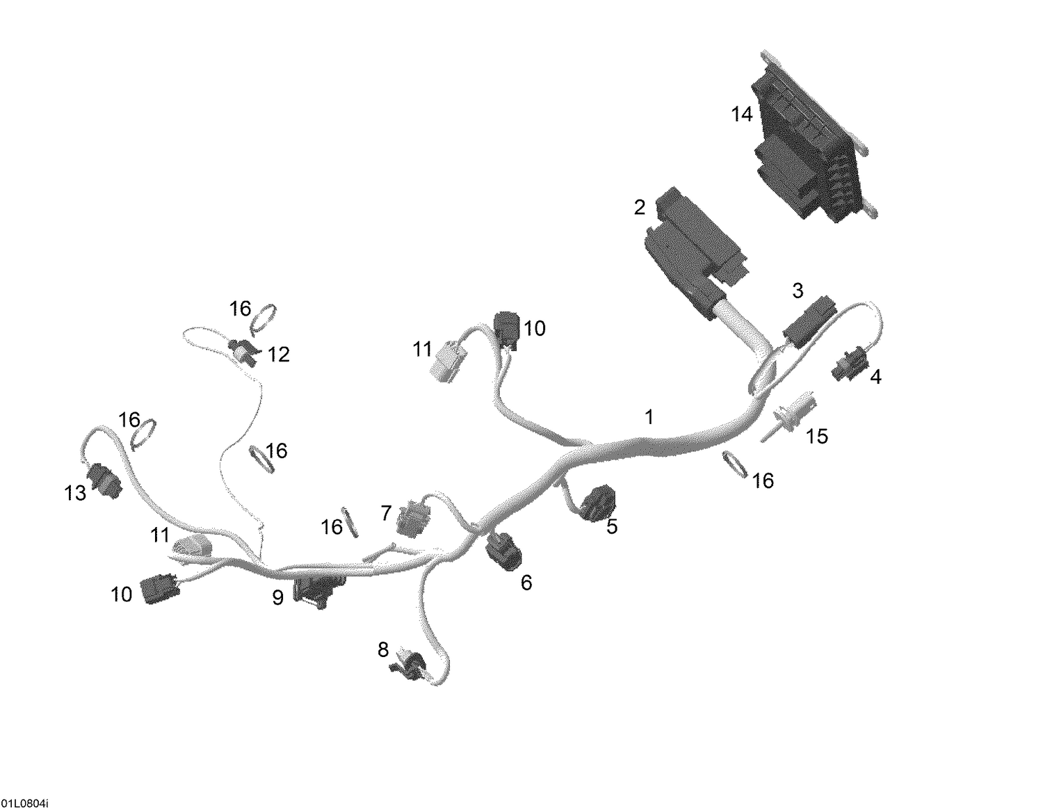 10- Engine harness and electronic module