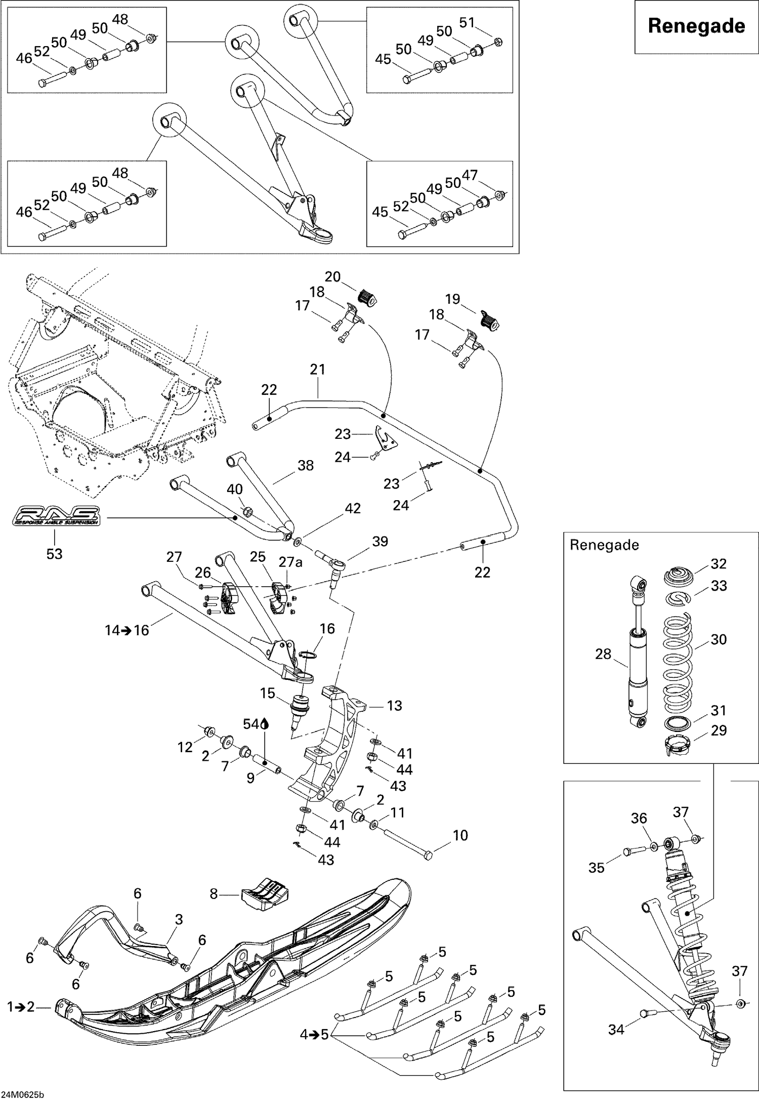 07- Front Suspension And Ski Renegade