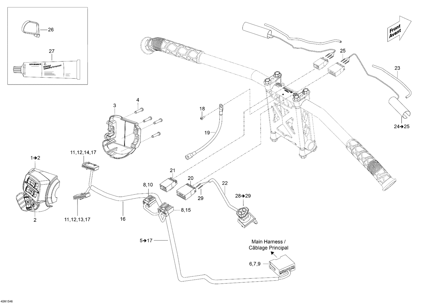 10- Steering Wiring Harness _40M1546