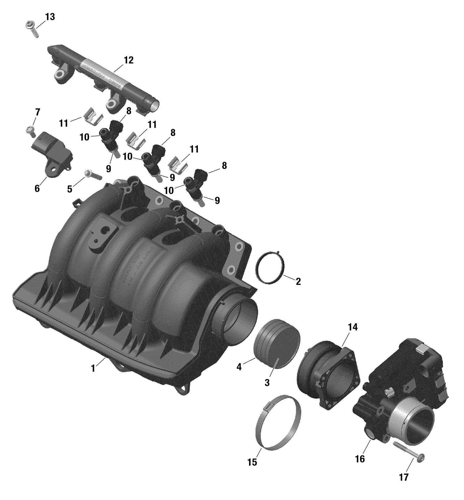 01- ROTAX - Air Intake Manifold And Throttle Body