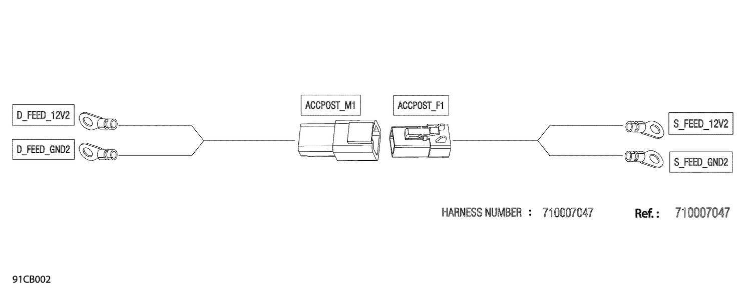 08- Electric - Roof Wiring Harness - 710007047