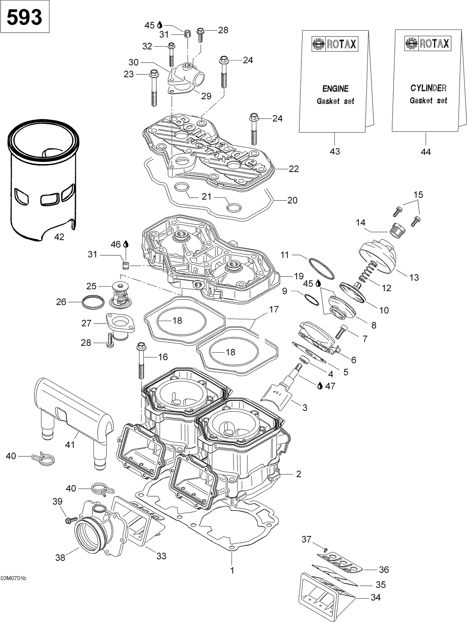 01- Cylinder and Cylinder Head 600 SUV