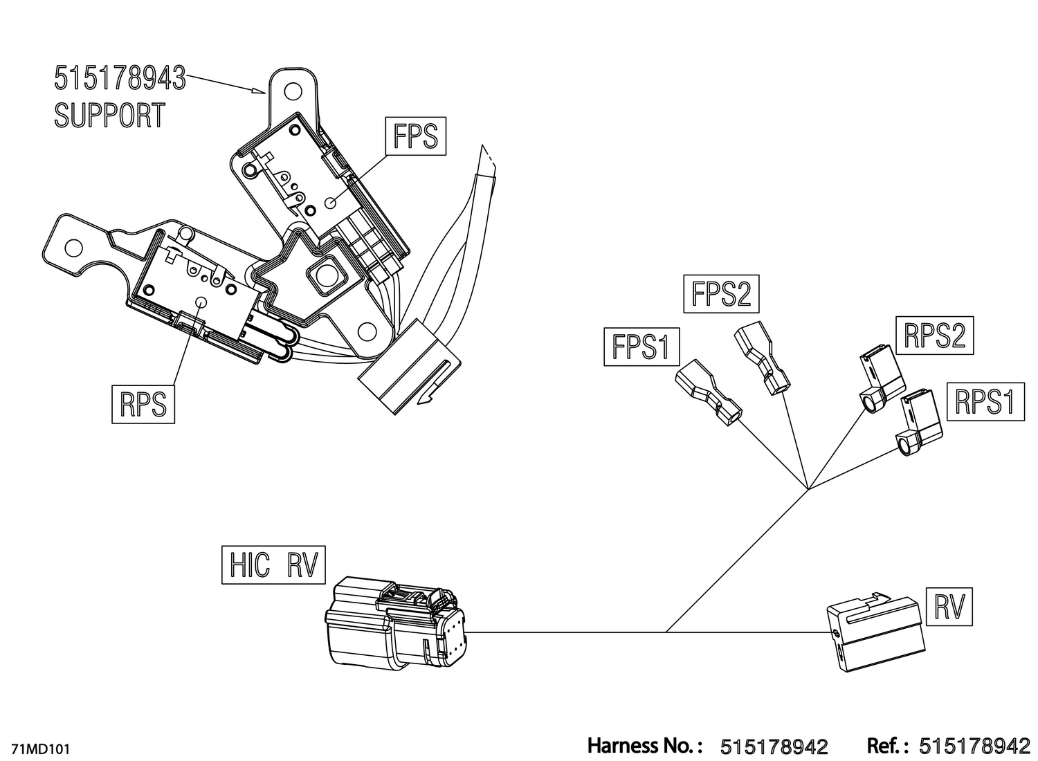 08- Electric - Reverse Wiring Harness - 515178942