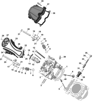 01- Rotax - Front Cylinder Head Schematic