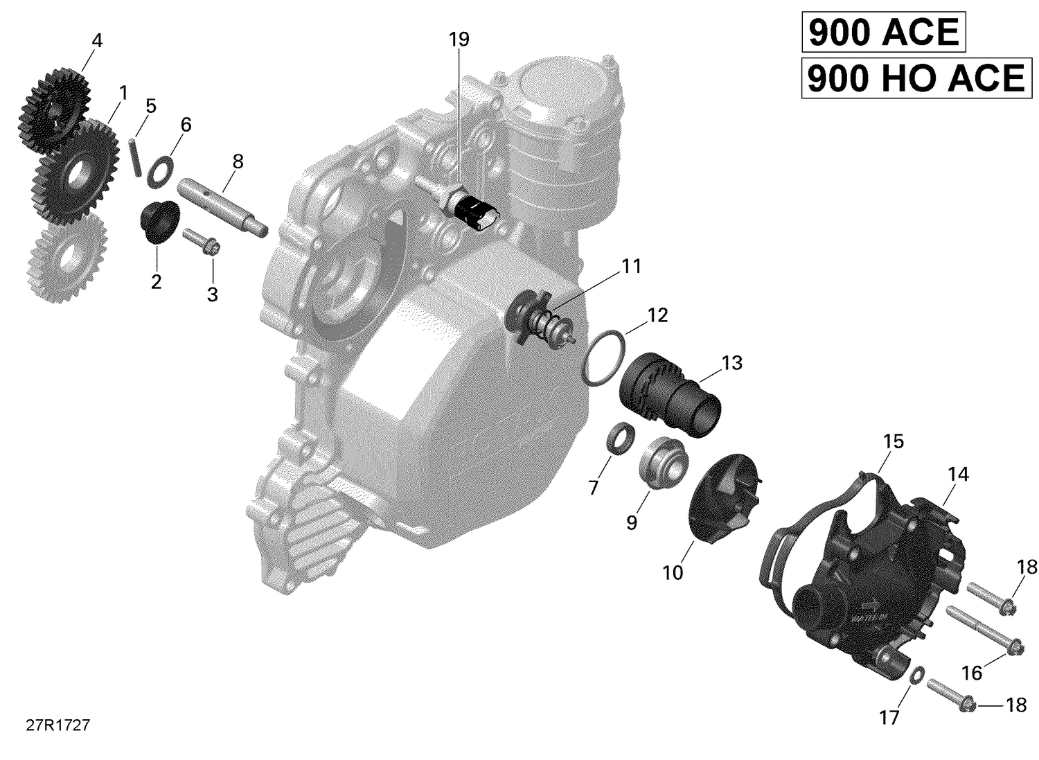 01- Engine Cooling - 900-900 HO ACE