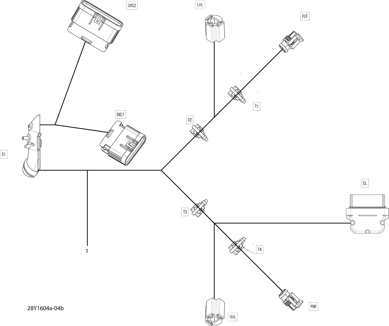 10- Electrical Harness - Console - Package Standard-S-Special - North America