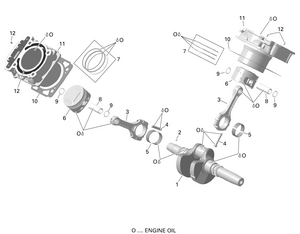 01- Rotax - Crankshaft, Piston And Cylinder Schematic