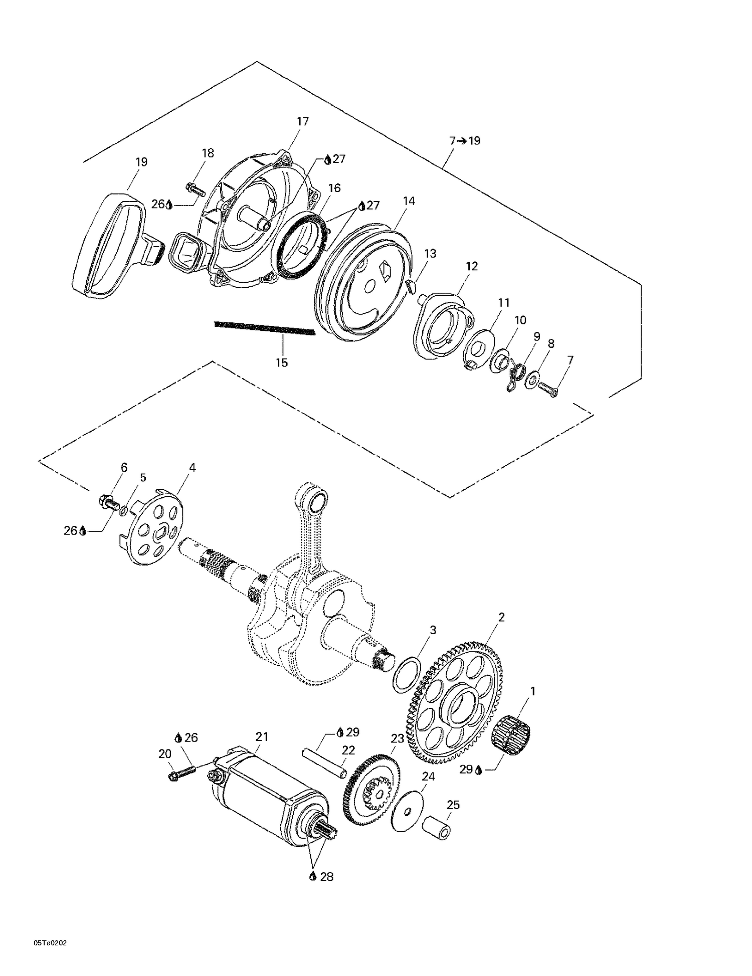 04- Rewind Starter, Electric Starter