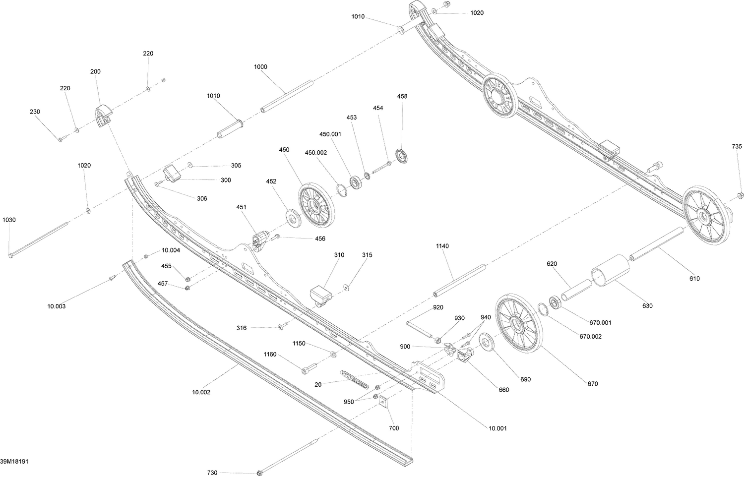 08- Rear Suspension Summit - Package SP - Inferior