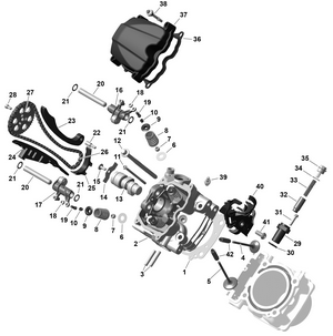 01- Rotax - Front Cylinder Head Schematic