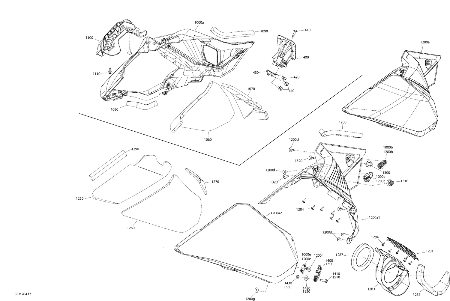 09- Body - Hood Section - Lateral Panel - Bright White - Dshot