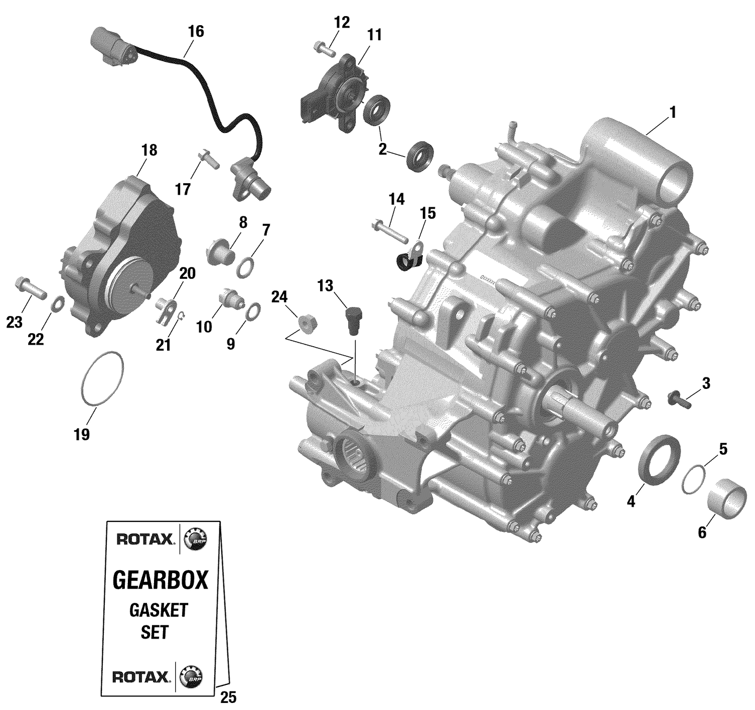 01- Rotax - Gear Box And Components 420686565 - XU+
