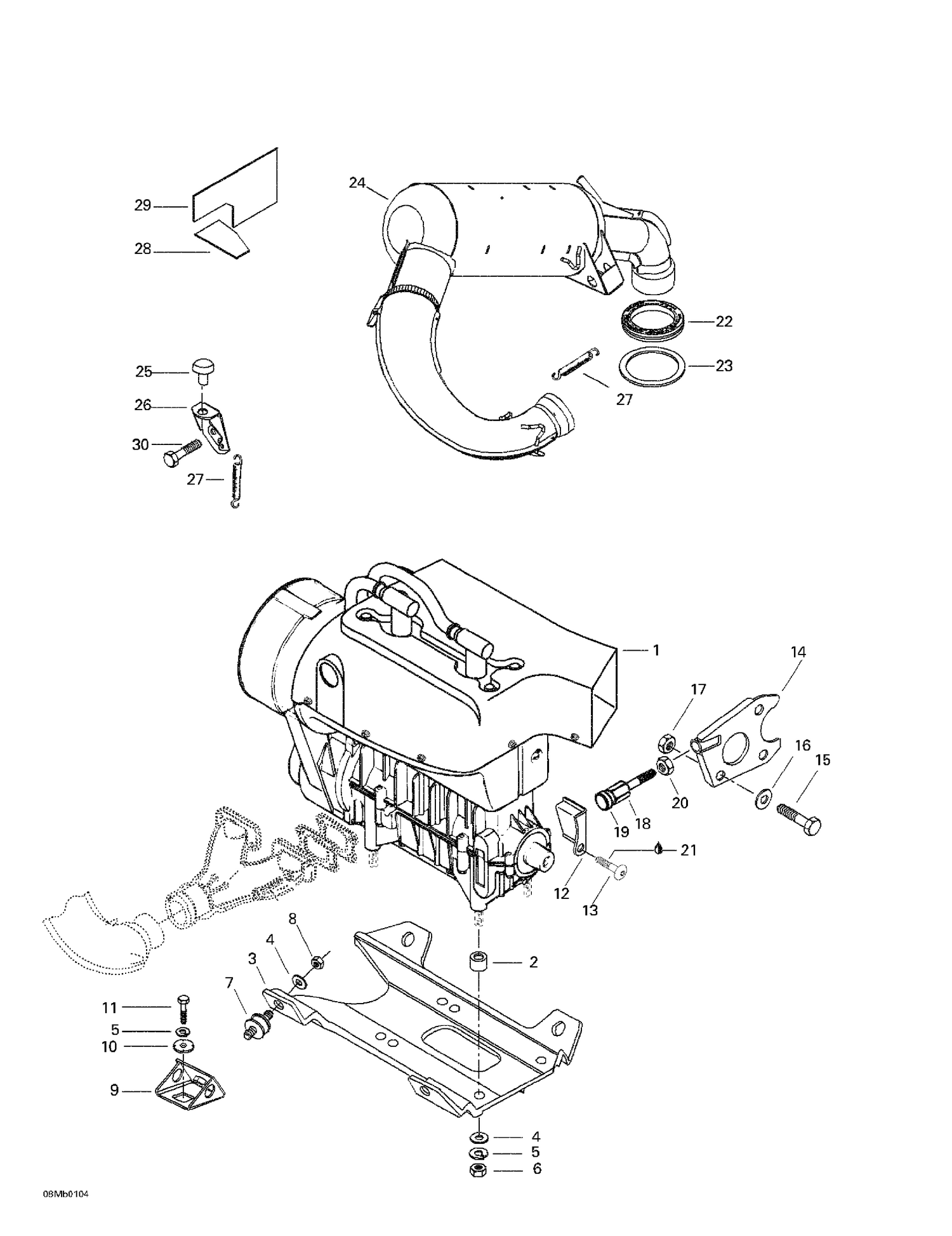 01- Engine Support And Muffler