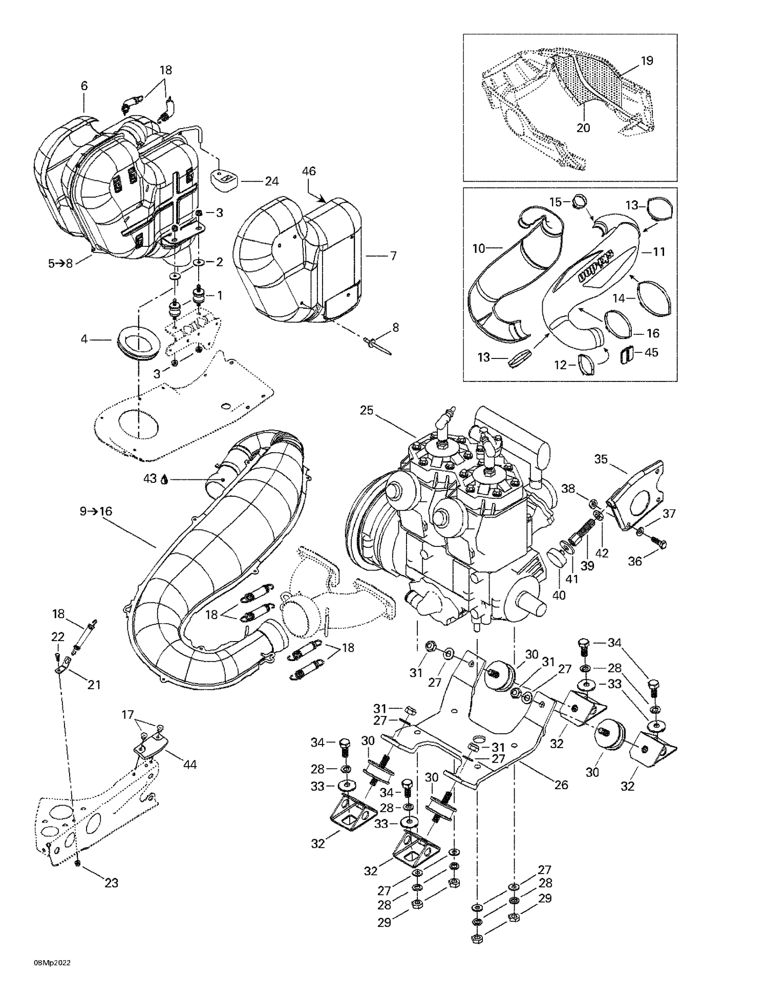 01- Engine Support And Muffler