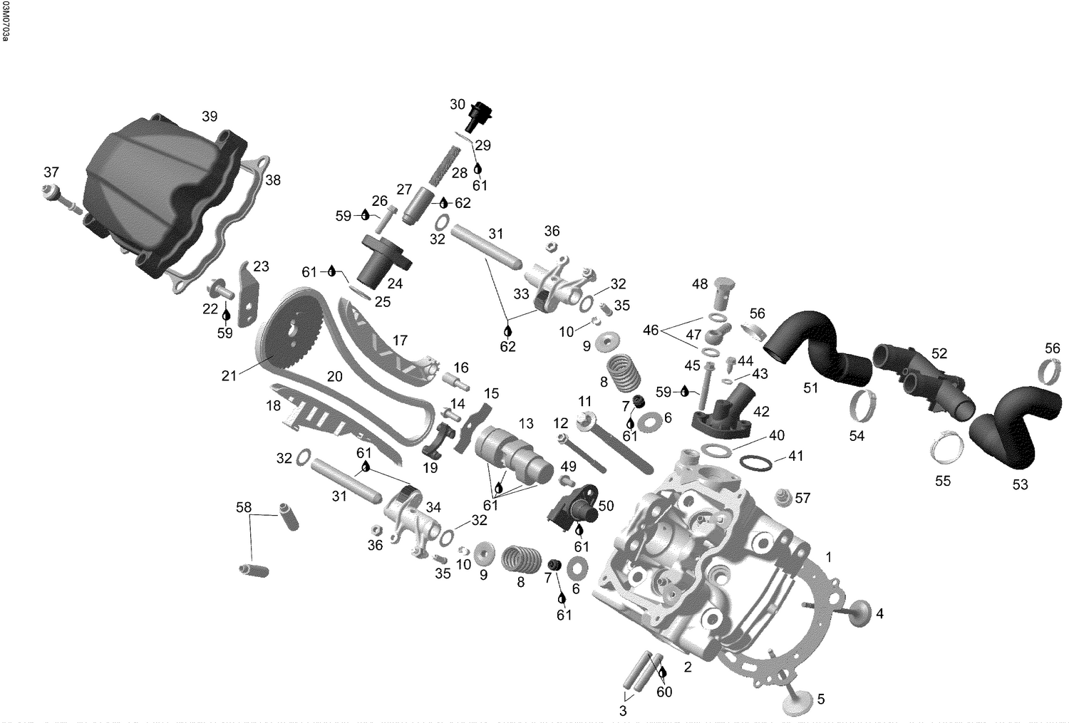 01- Cylinder and Cylinder Head, Front Side