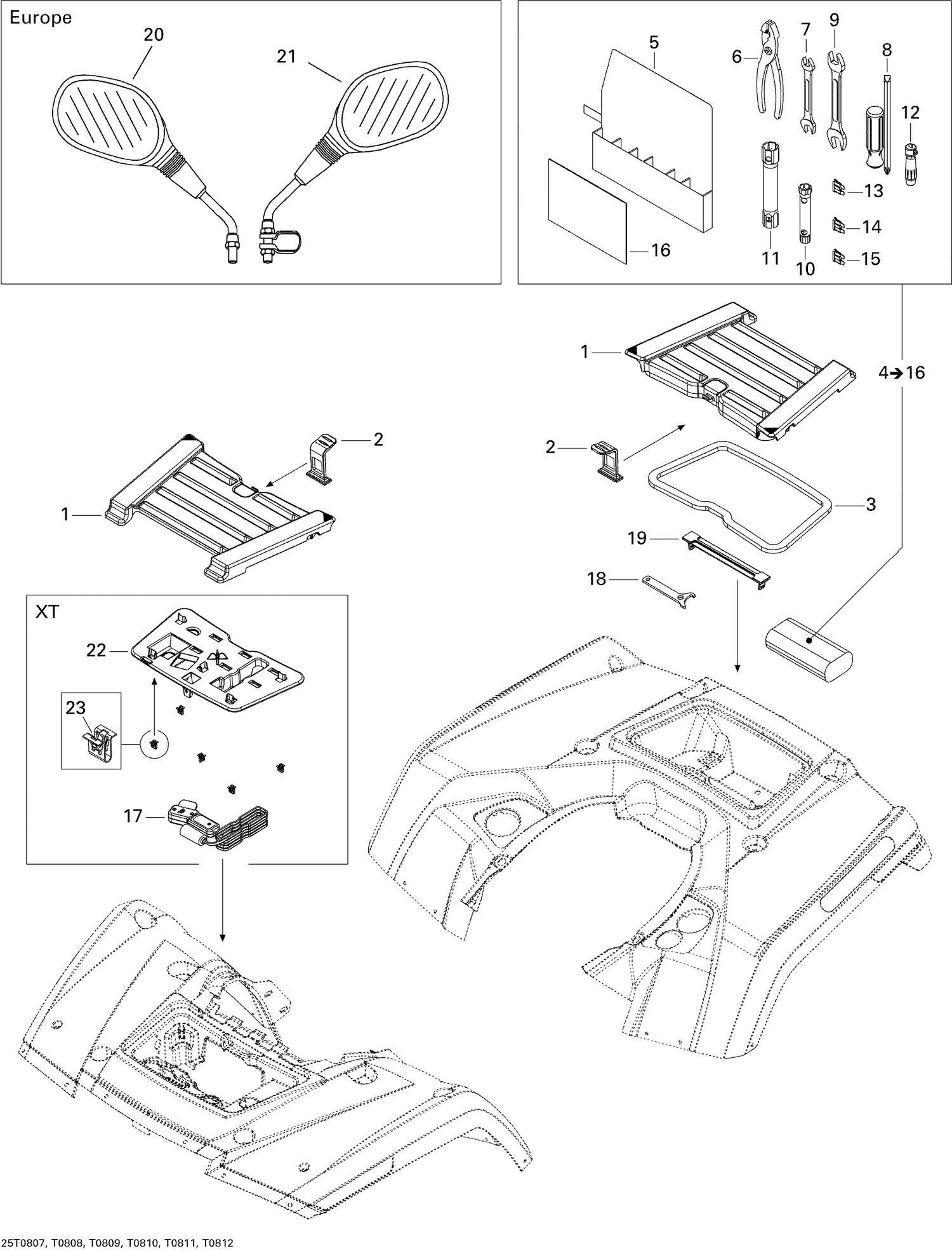 09- Front and Rear Trays XT