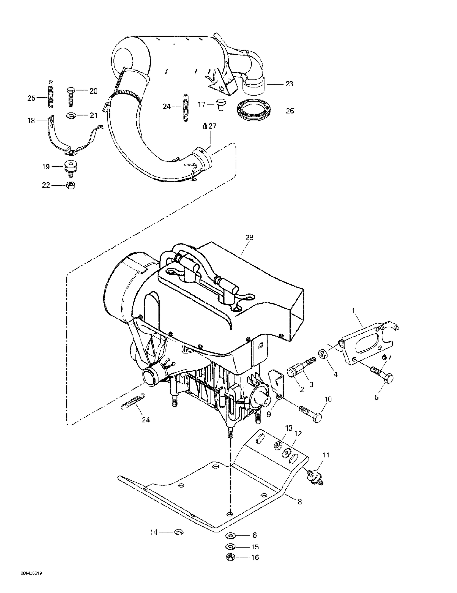 01- Engine Support And Muffler