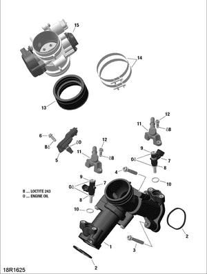 02- Air Intake Manifold And Throttle Body - 1000r Efi Schematic