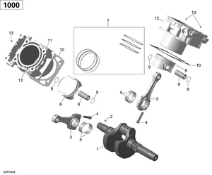 01- Crankshaft, Piston And Cylinder - 1000r Efi Schematic