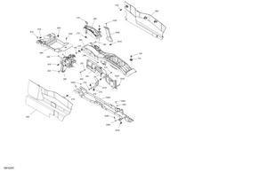 07- Cab Interior - Center Console Schematic