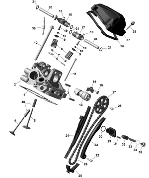 01- Rotax - Rear Cylinder Head Schematic