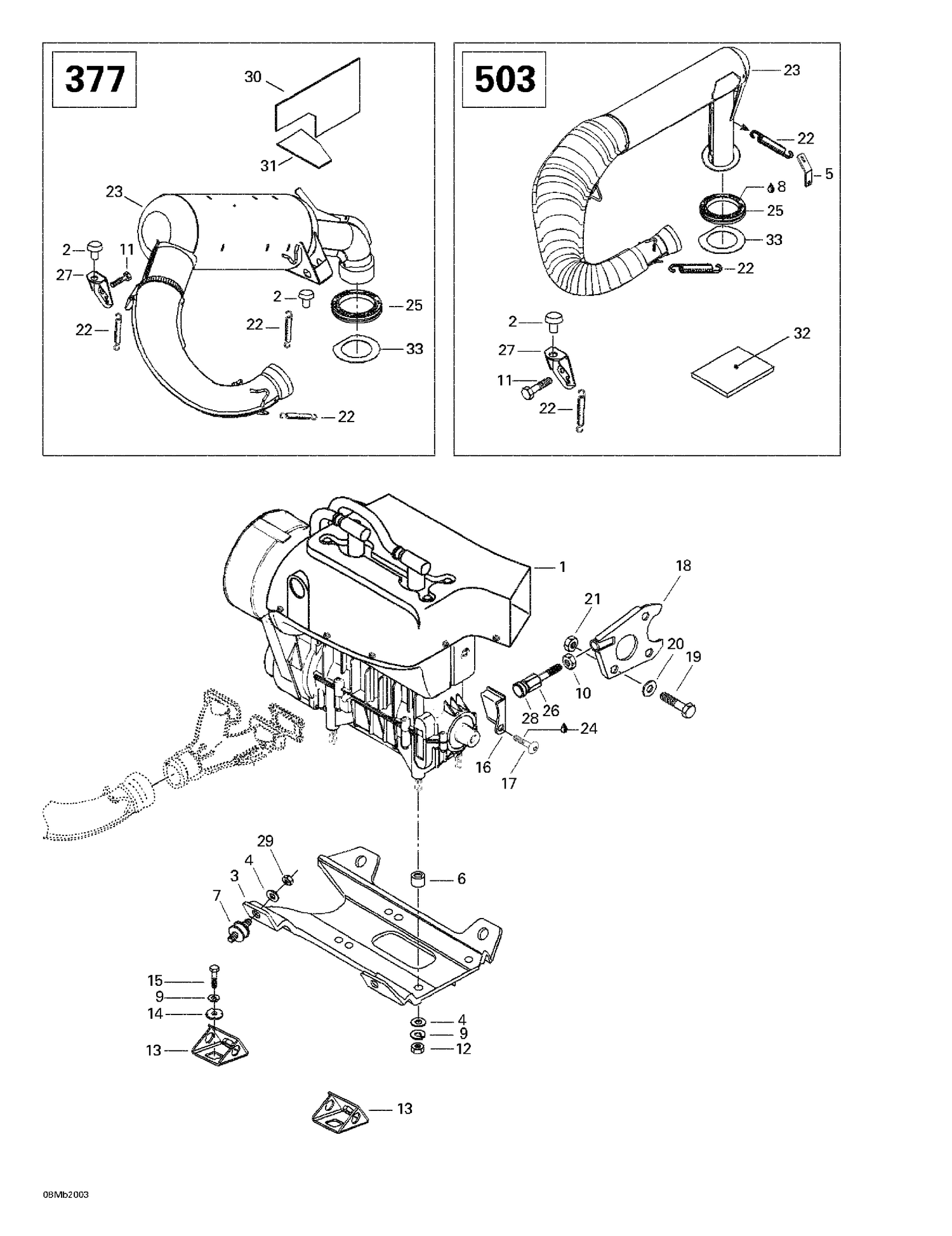 01- Engine Support And Muffler