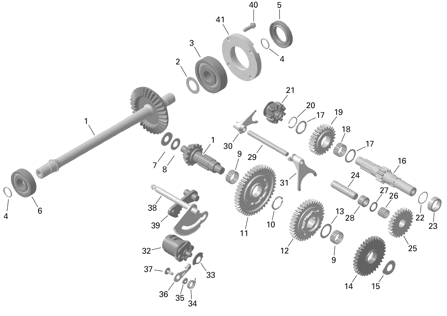 01- Rotax - Gear Box And Components - 450