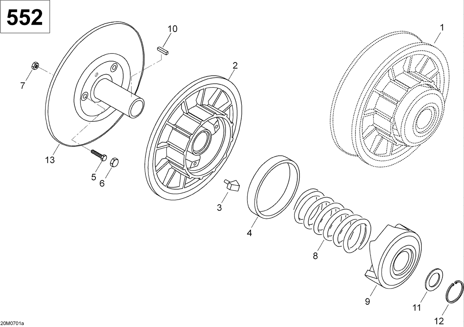05- Driven Pulley 550F SUV