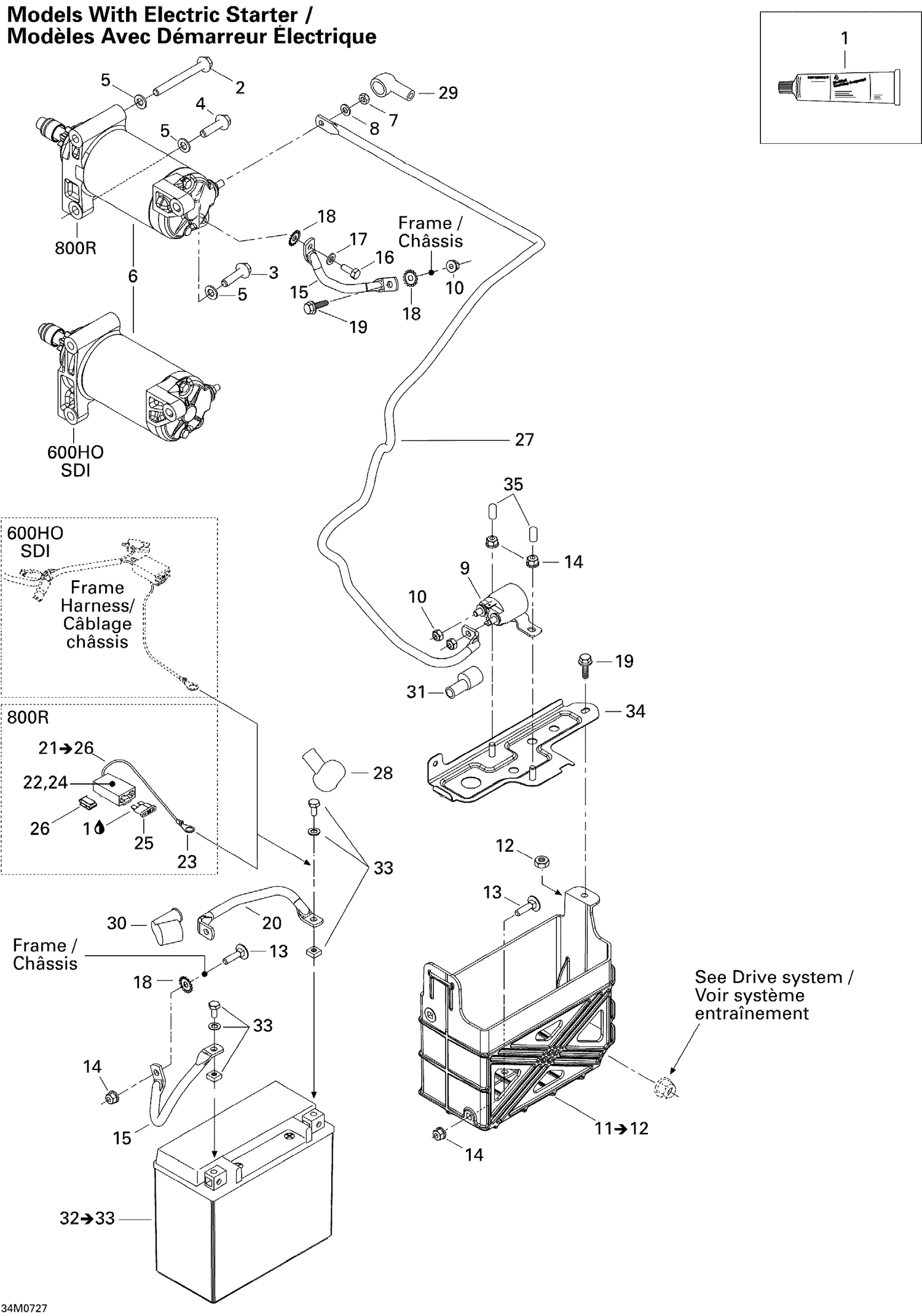 10- Battery And Starter 600HO SDI