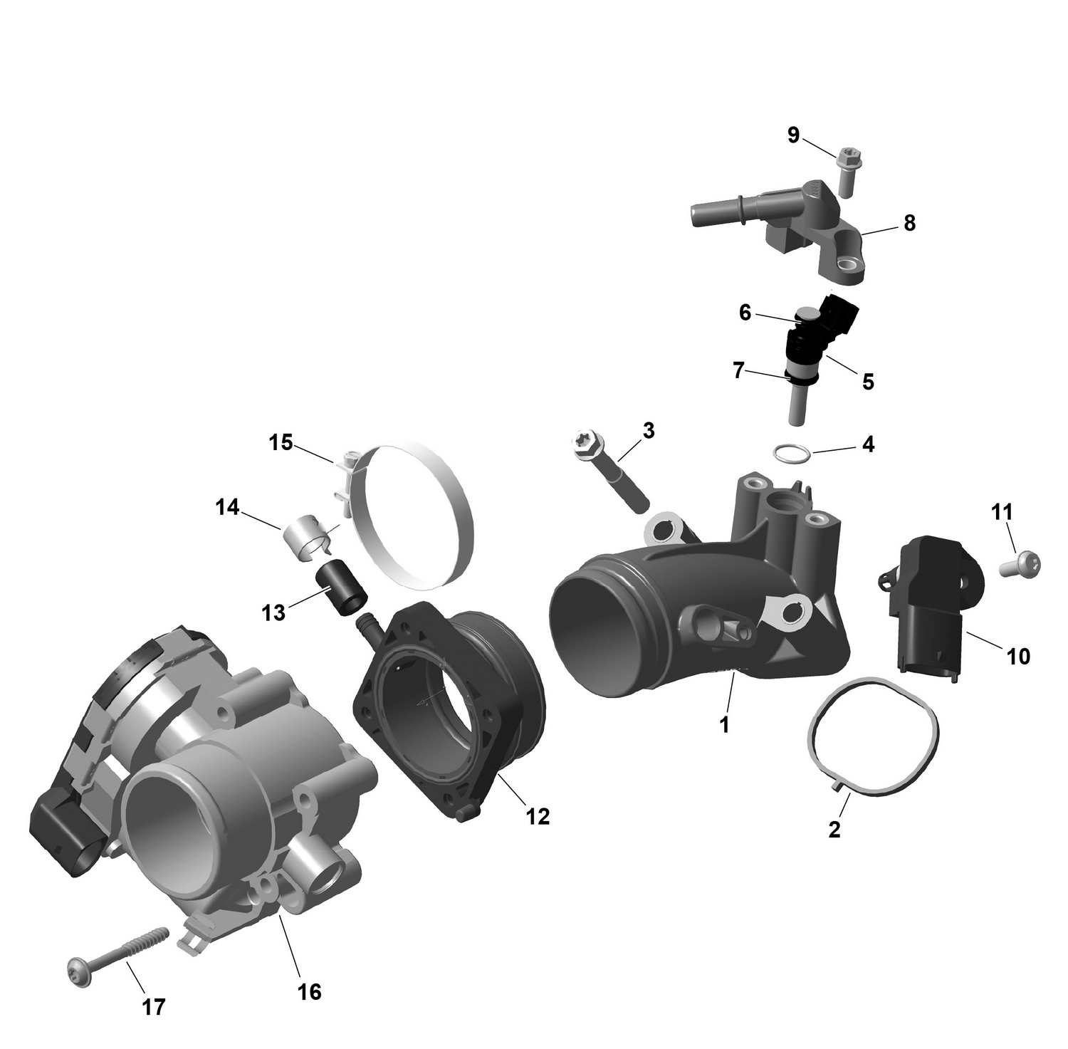 01- ROTAX - Air Intake Manifold And Throttle Body