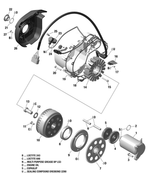 01- Rotax - Magneto And Electric Starter Schematic
