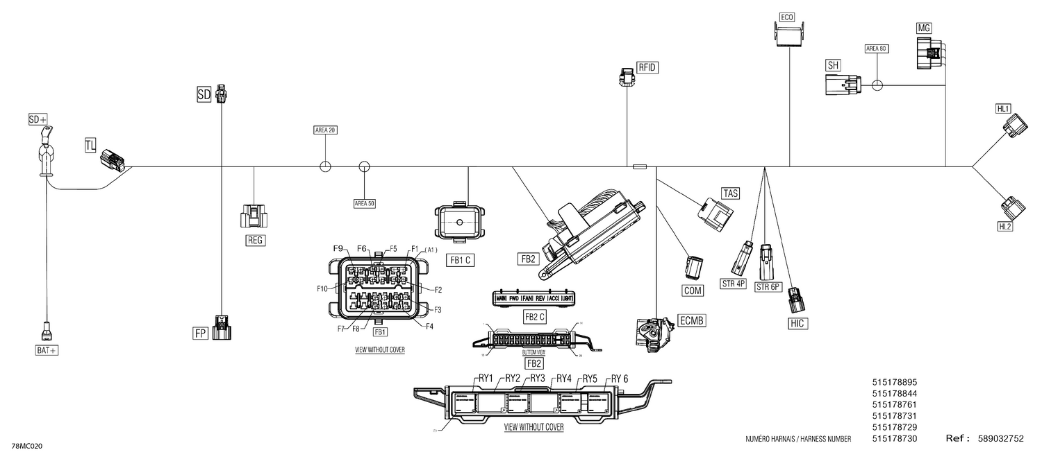 08- Electric - Main Harness - 515178731 - Model With Multigauge VIP Medium