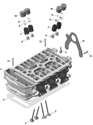 01- Rotax - Cylinder Head Schematic