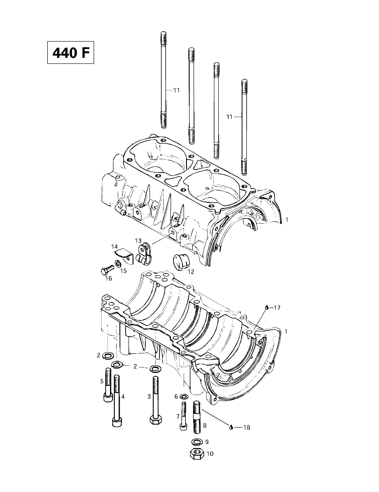 01- Crankcase (440F)