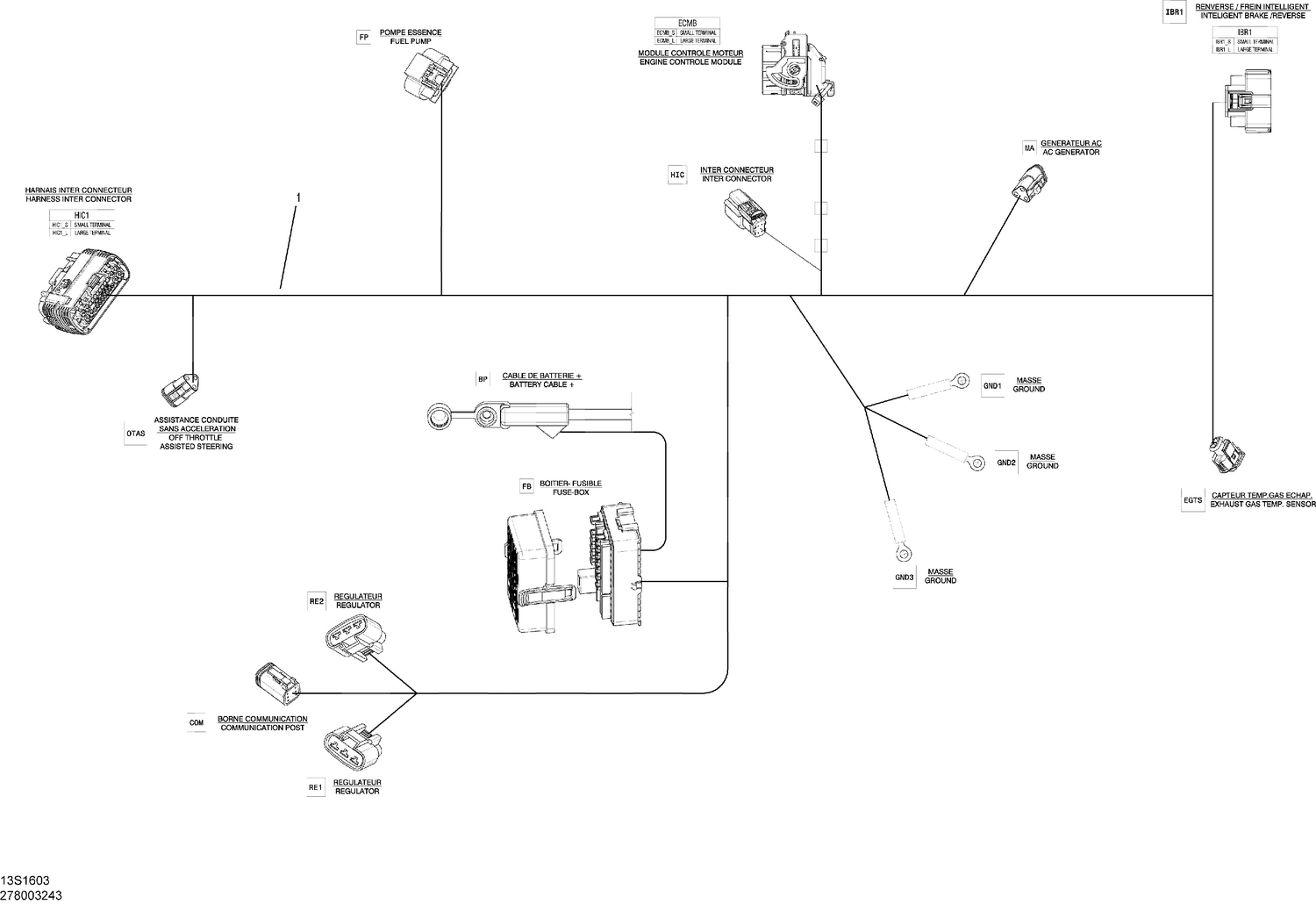 10- Electrical Harness - Main Harness - 278003243 (Refer to Electrical System for Model)
