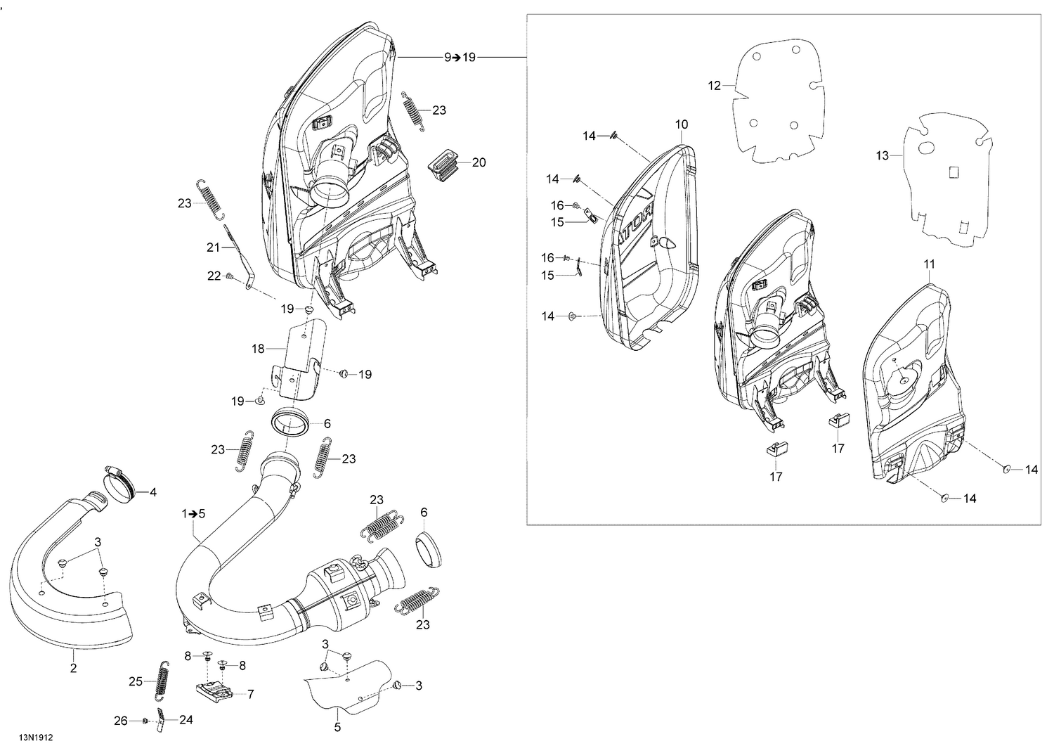 01- Exhaust - 1200 4-TEC