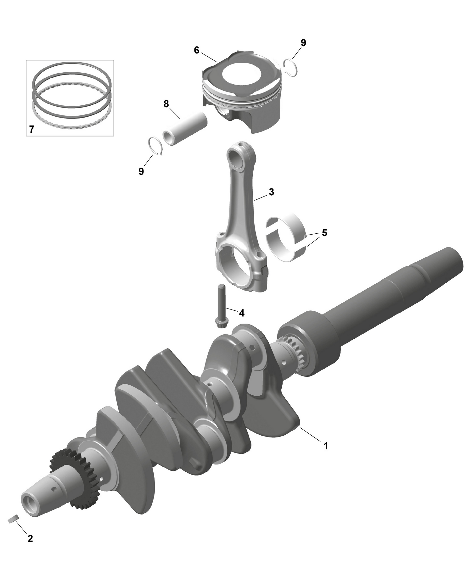 01- ROTAX - Crankshaft and Pistons