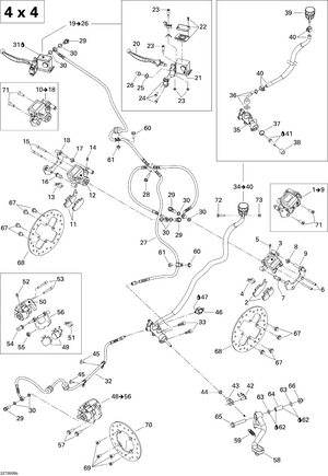 06- Hydraulic Brake  4 X 4 Schematic