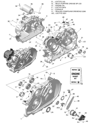 01- Rotax - Crankcase Schematic