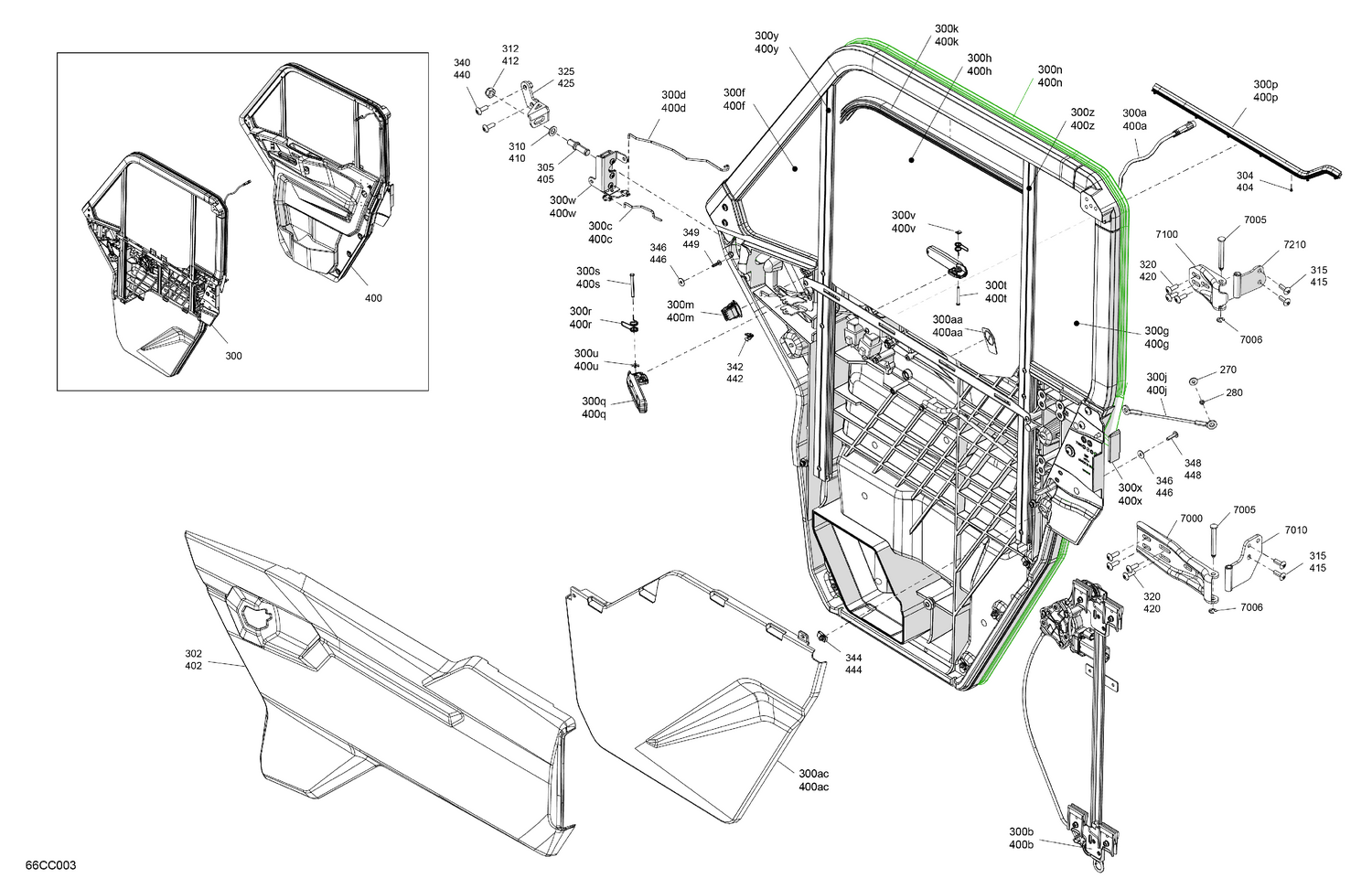 07- Enclosure Cab - Front Doors