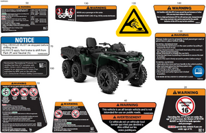 07- Body - Warning Decals Front Section Schematic
