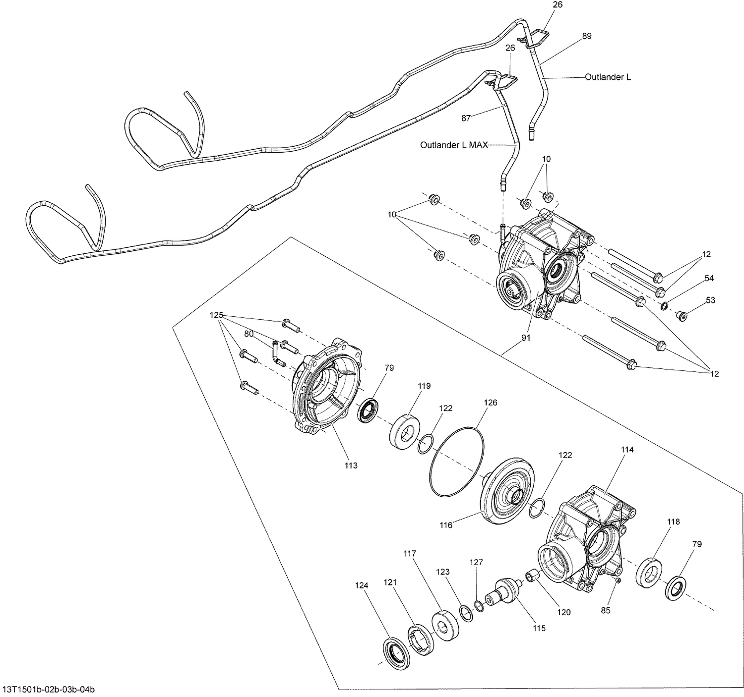08- Drive System, Rear Differential_13T1504b