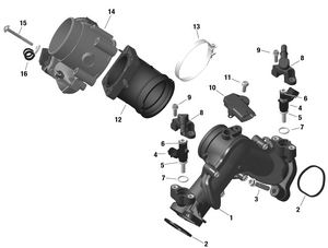 01- Rotax - Air Intake Manifold And Throttle Body Schematic