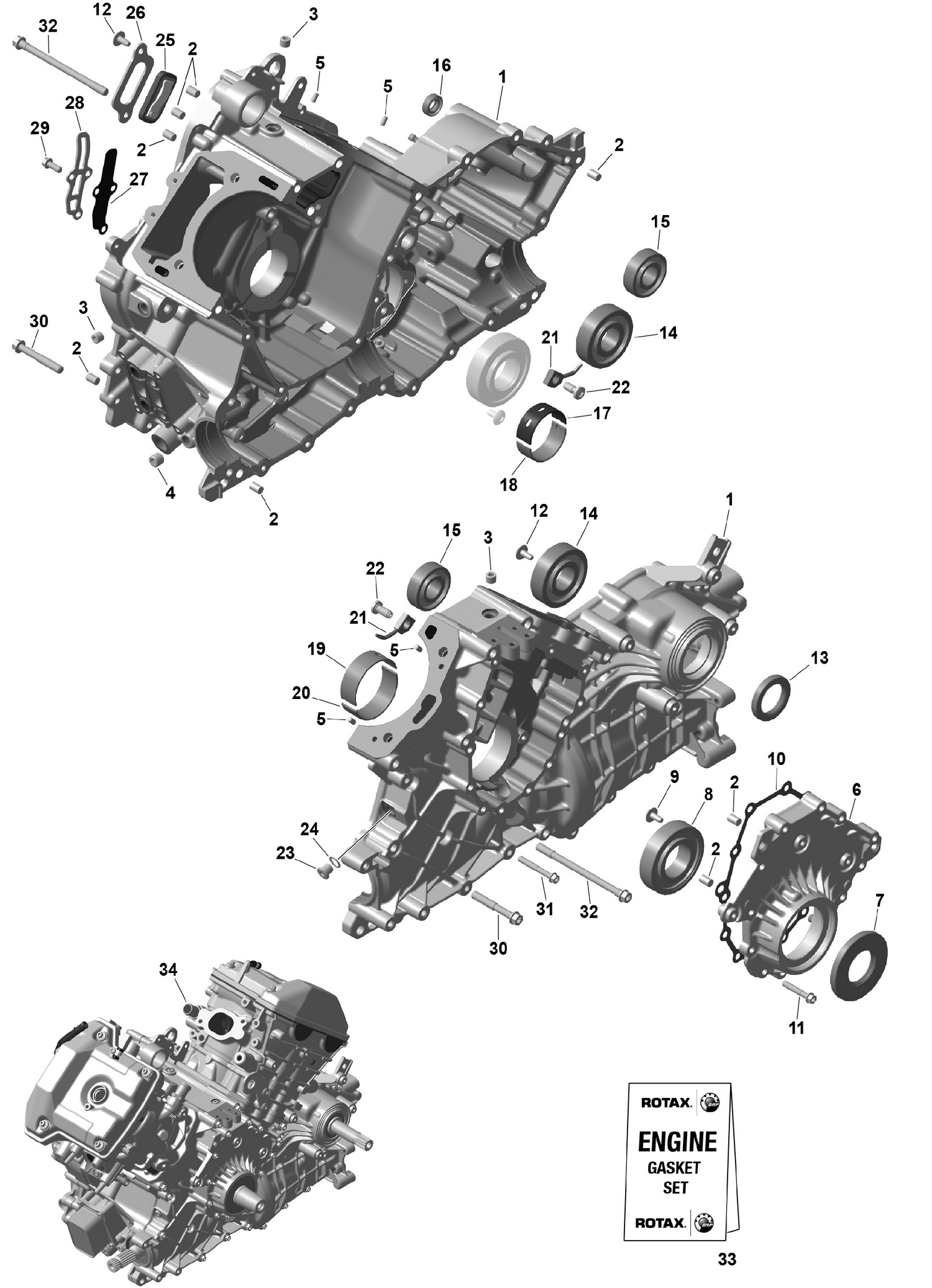 01- ROTAX - Crankcase