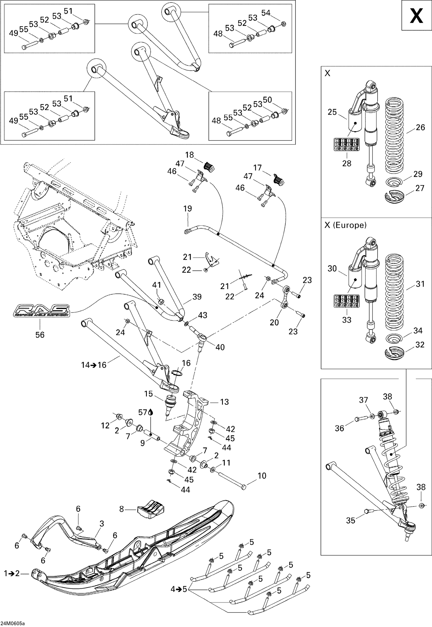 07- Front Suspension And Ski X