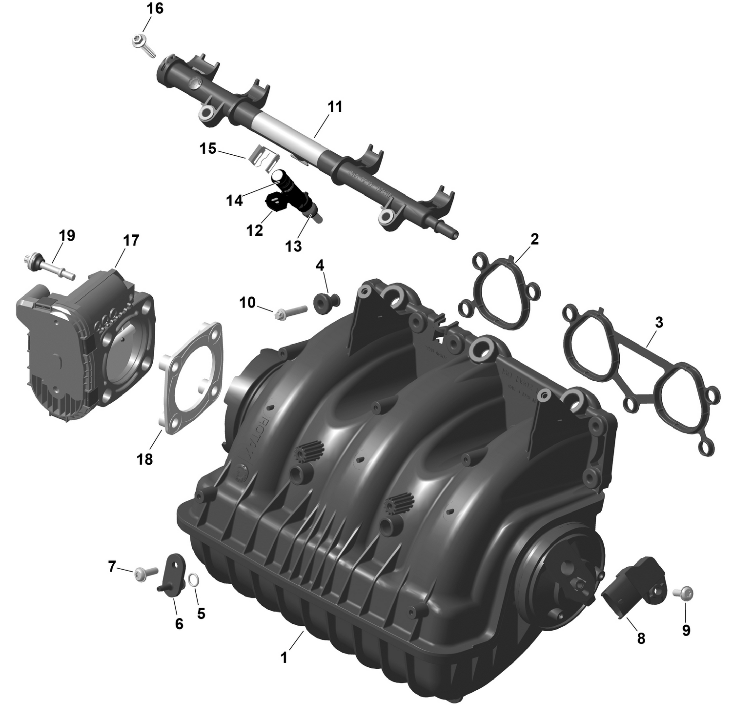 01- ROTAX - Air Intake Manifold And Throttle Body